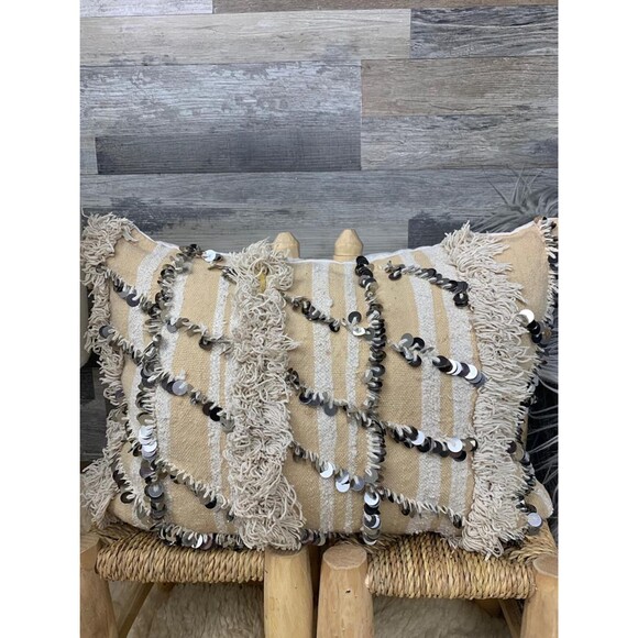 Vintage Handira Pillow Cover Moroccan Berber Wedding Blanket Cushion 03YS0049 - Picture 4 of 9